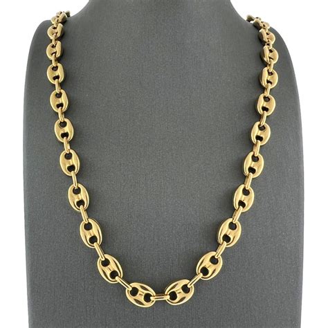 gold gucci neckalces|14k gold gucci link chain.